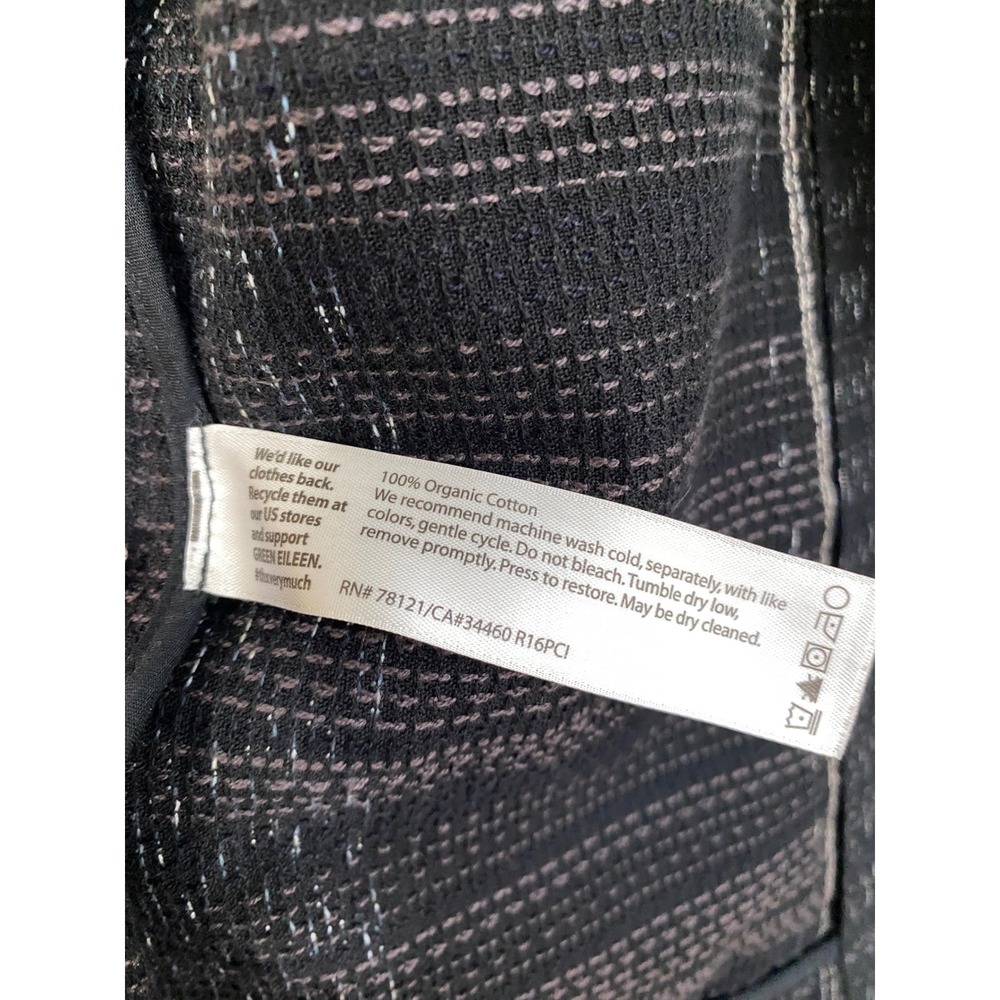 The Fisher Project Eileen Fisher Organic Cotton Open Front Stripe Jacket XS S - Picture 4 of 9